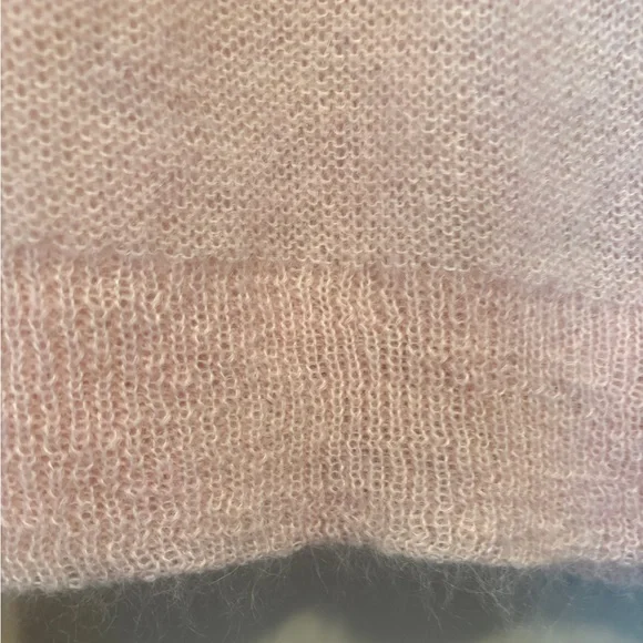 Banana Republic Pink Large Women's Sweater Top Mohair Wool Pastel Office Casual - Picture 6 of 12